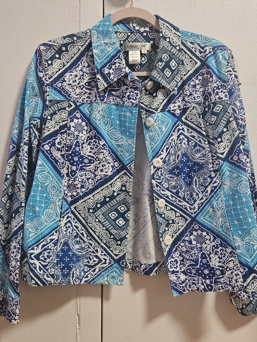 Coldwater Creek Blue Cotton Jacket